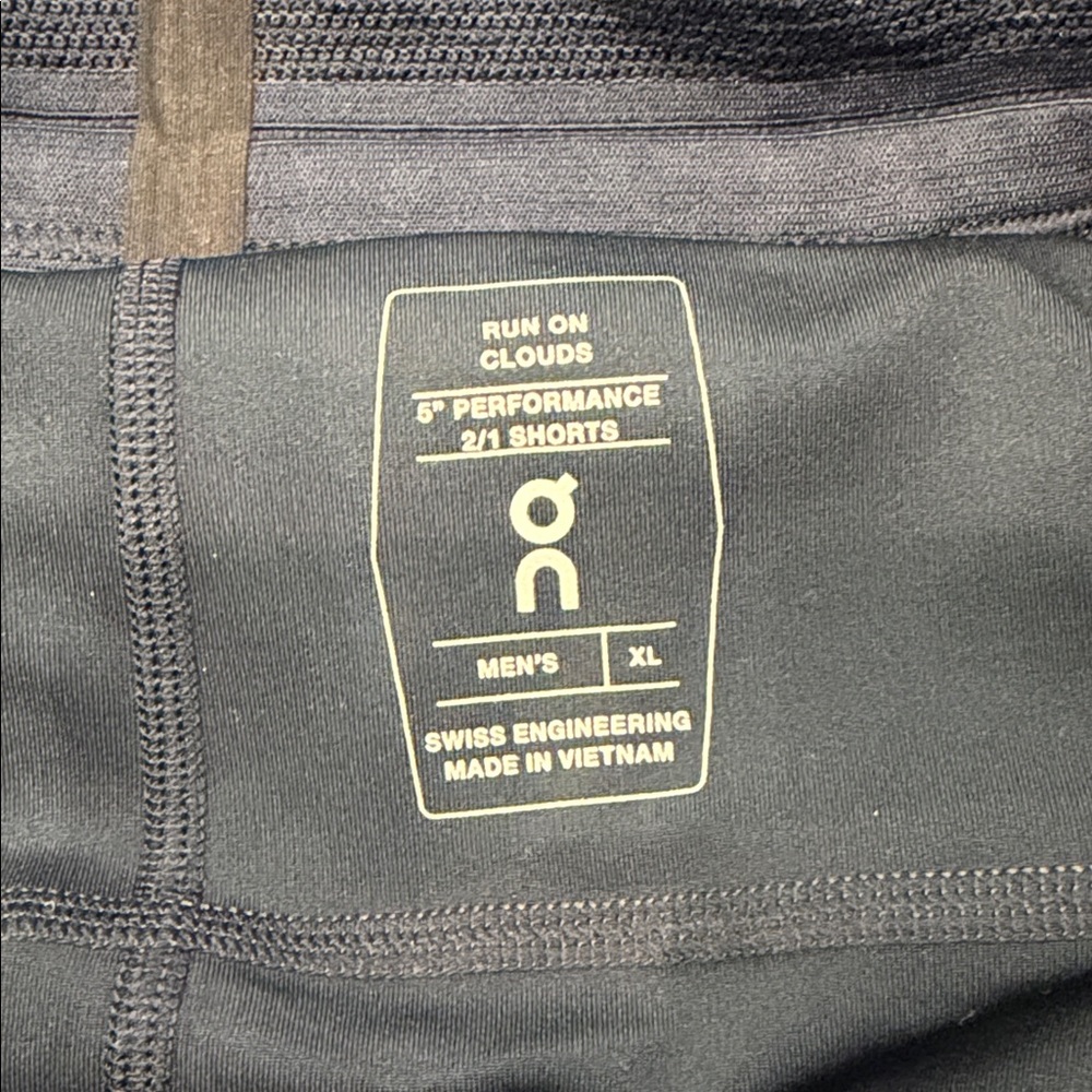 On Running Slate Blue 2-in-1 Athletic Shorts - Picture 2 of 2